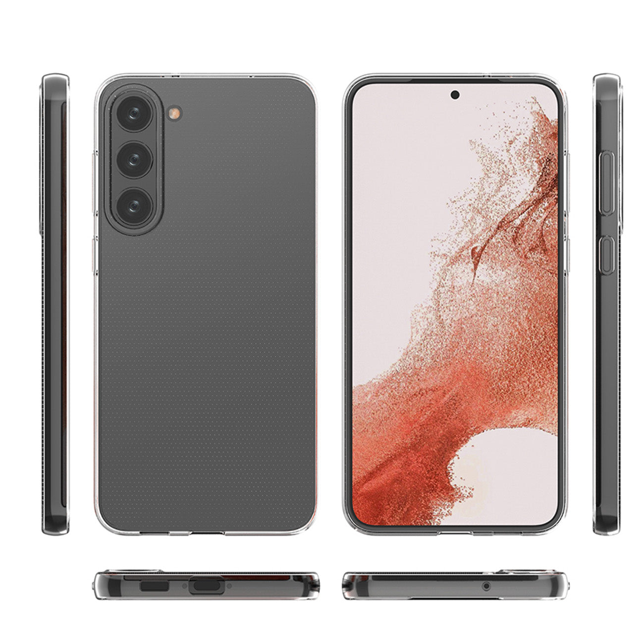 Tok Samsung Galaxy S23 S911-hez, OEM, vékony, átlátszó