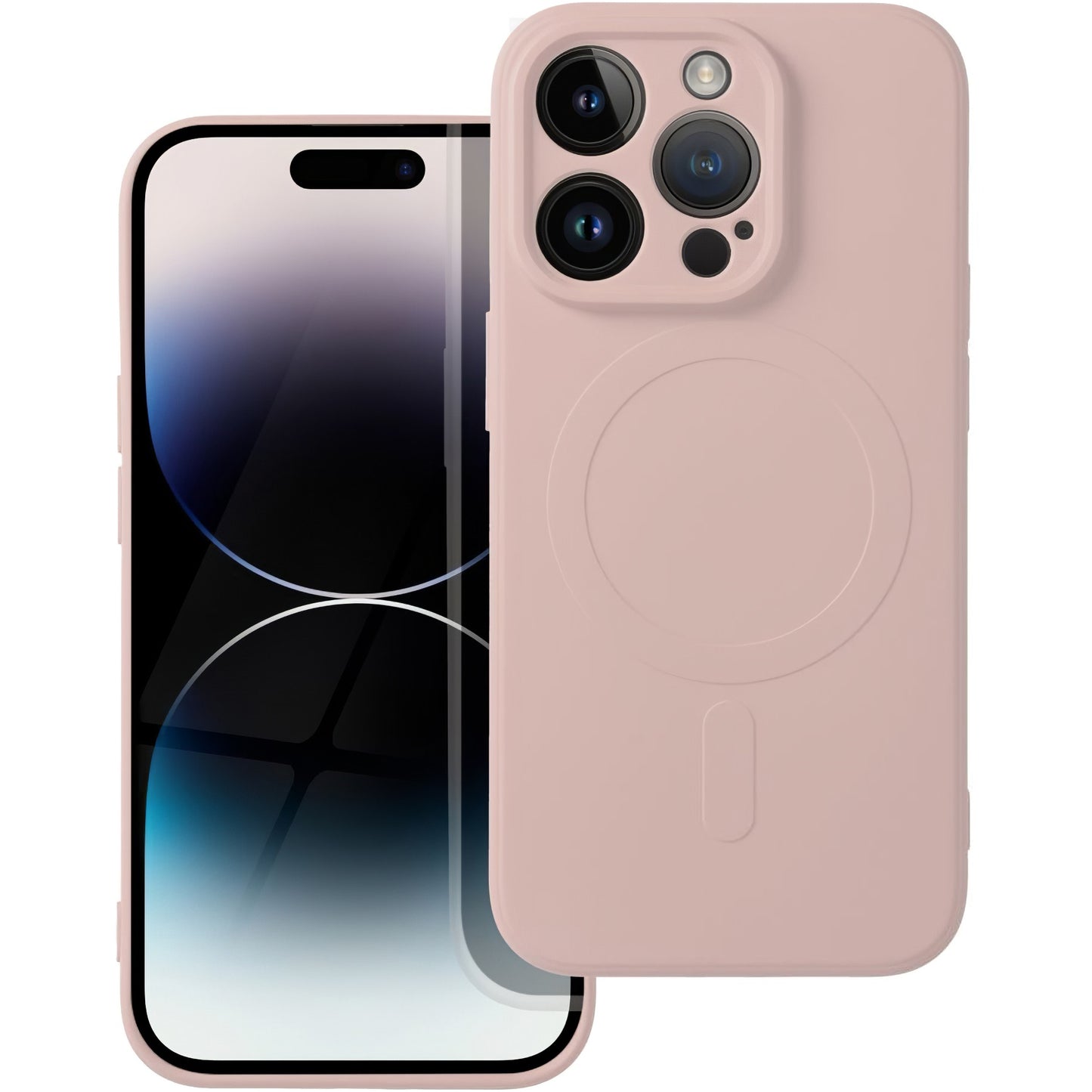 MagSafe tok Apple iPhone 14 Pro-hoz, OEM, Silicone Mag, rózsaszín