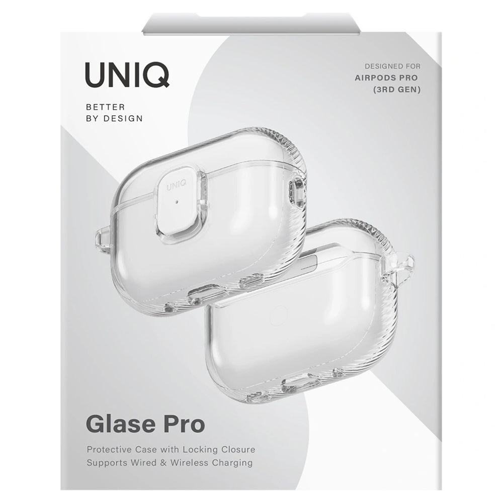 UNIQ Glase Pro tok Apple AirPods Pro 3-hoz, Átlátszó
