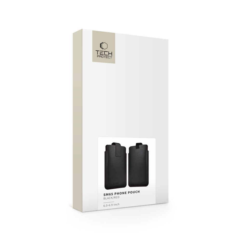 Univerzális Telefon Tok, Tech-Protect, SM65, Fekete-Piros