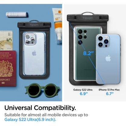 Univerzális vízálló telefontok 3,5 hüvelyktől 7 hüvelykig, Spigen, A601, Fekete AMP04525