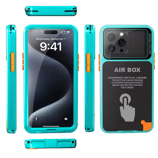 Univerzális vízálló tok max. 6,1 hüvelykes telefonhoz, ShellBox, AirBox, kék