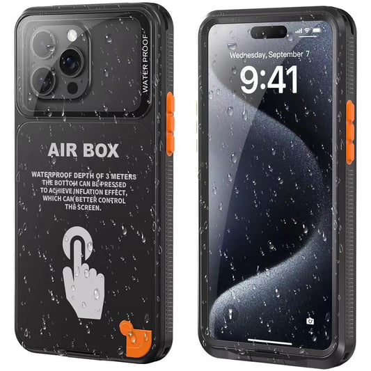 Univerzális vízálló tok max. 6,1 hüvelykes telefonhoz, ShellBox, AirBox, fekete
