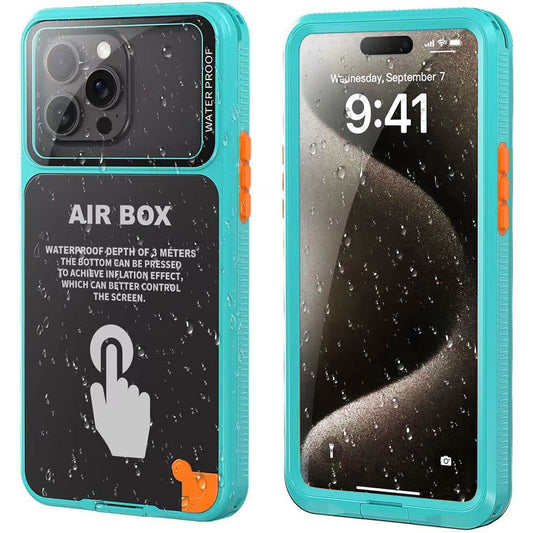 Univerzális vízálló tok max. 6,7 hüvelykes telefonhoz, ShellBox, AirBox, kék