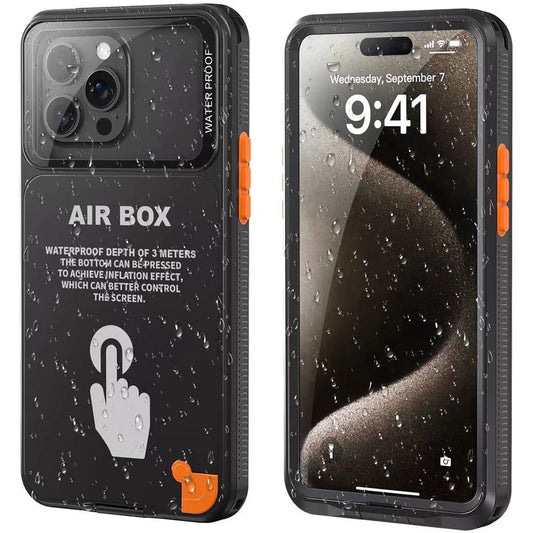 Univerzális vízálló tok max. 6,7 hüvelykes telefonhoz, ShellBox, AirBox, fekete