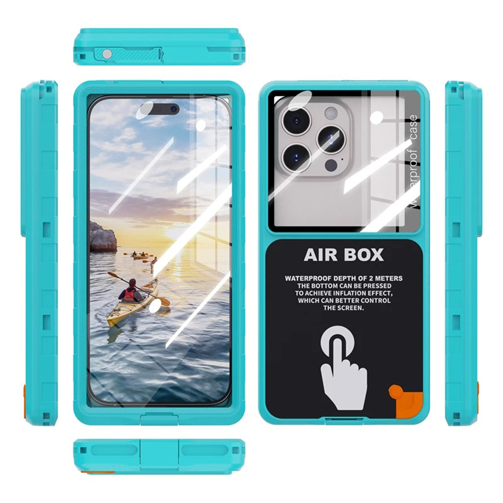 Univerzális vízálló tok max. 6,9 hüvelykes telefonhoz, ShellBox, AirBox, Kék