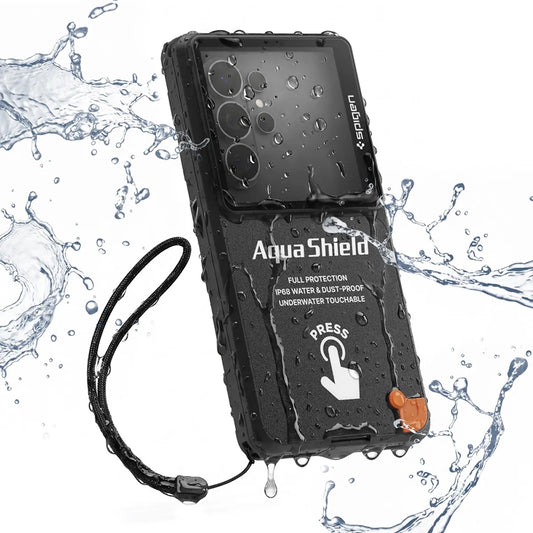 Spigen univerzális vízálló tok max. 6,9 hüvelykes telefonhoz, Aqua Shield A604, fekete ACS11675