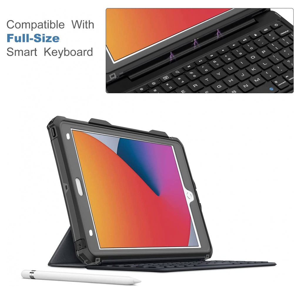 Waterproof Case for Apple iPad 10.2 (2021) / 10.2 (2020) / 10.2 (2019), ShellBox, Black