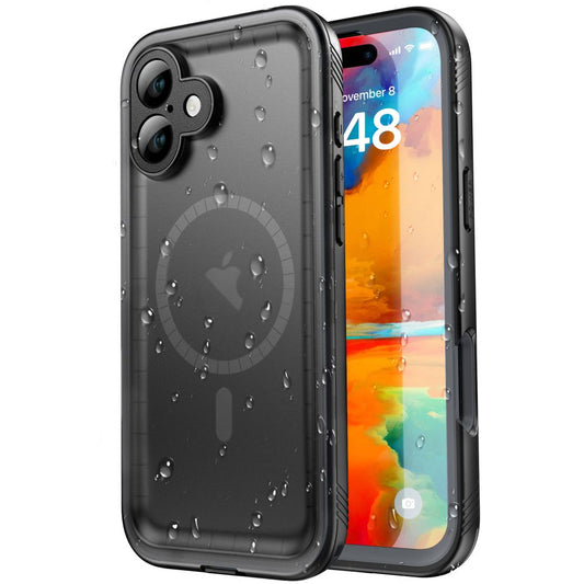 Vízálló tok Apple iPhone 16-hoz, ShellBox, Fekete