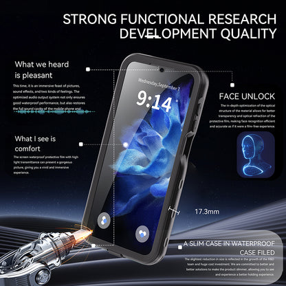 Waterproof Case for Samsung Galaxy A16 5G A166 / A16 4G A165, ShellBox, Black