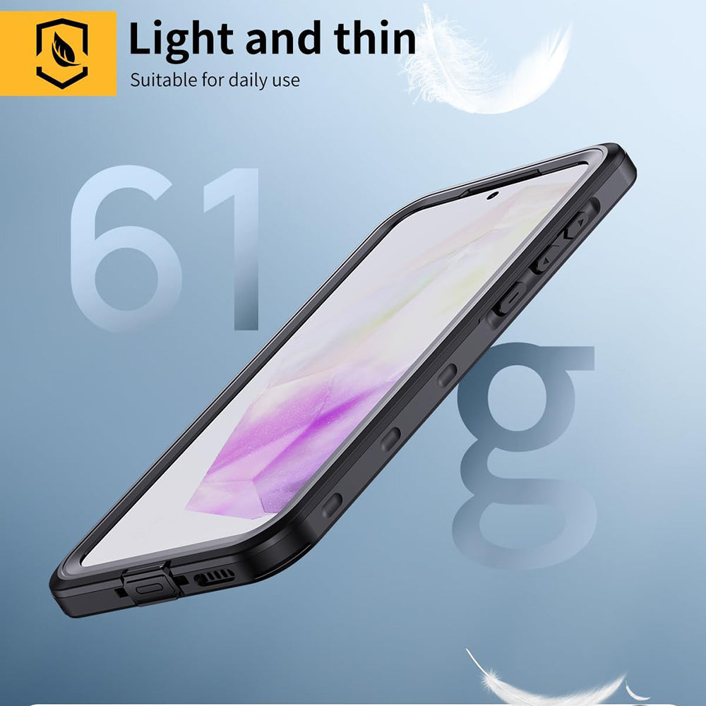 Vízálló tok Samsung Galaxy A35 5G A356-hoz, ShellBox, Fekete