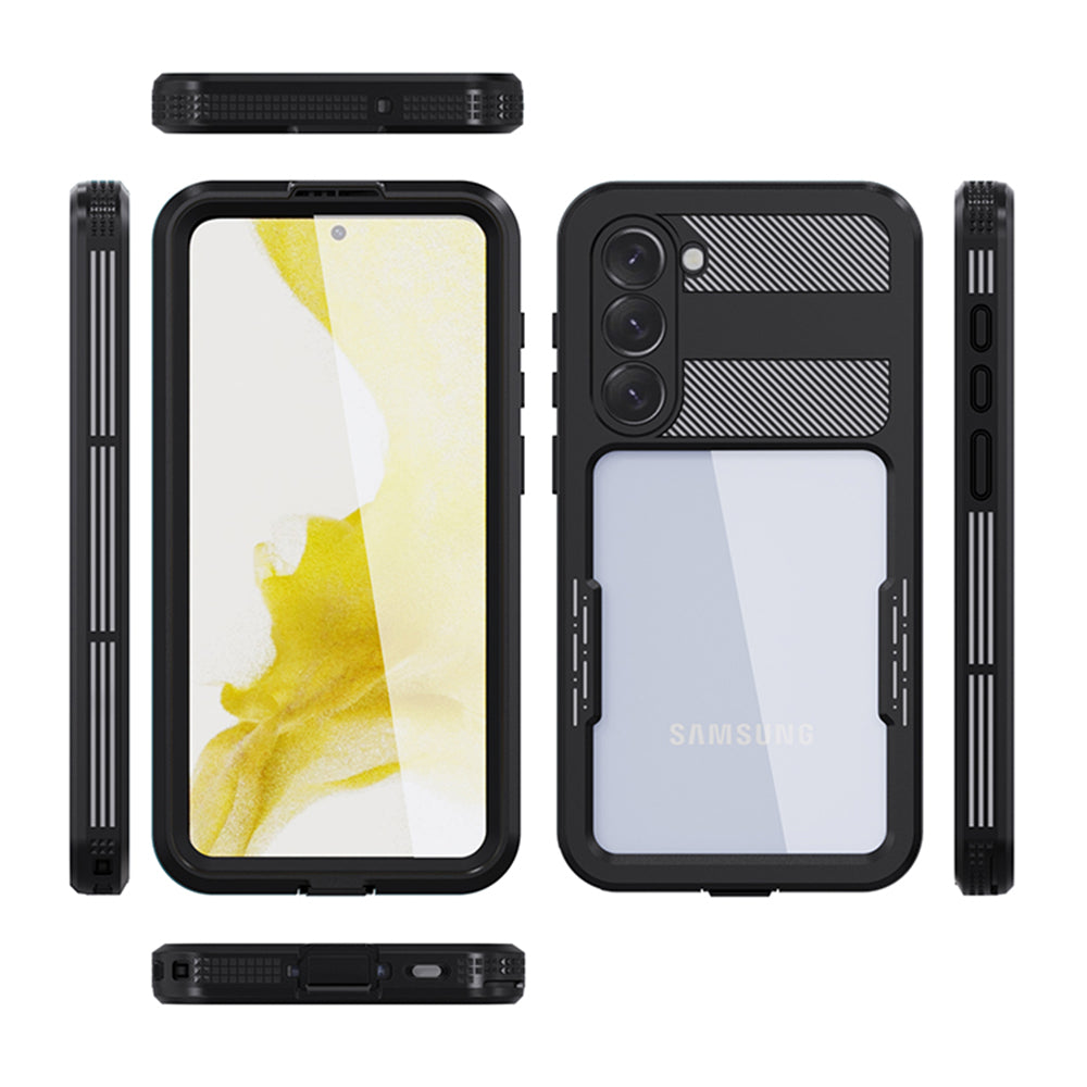 Vízálló tok Samsung Galaxy S23+ S916-hoz, ShellBox, Fekete