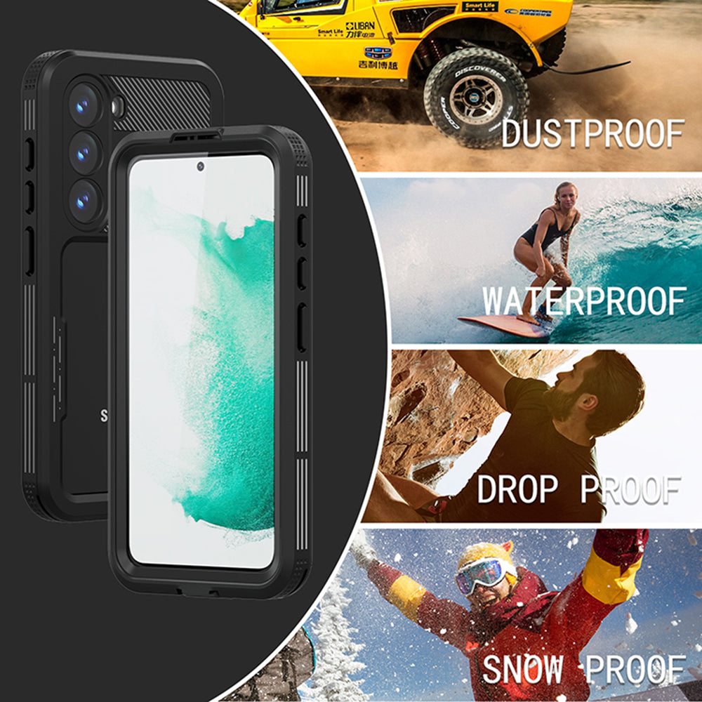 Vízálló tok Samsung Galaxy S23 S911-hez, ShellBox, Fekete