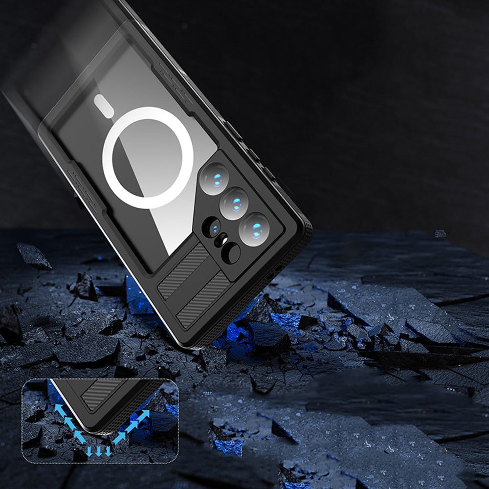 Vízálló tok Samsung Galaxy S24 Ultra S928-hoz, ShellBox, Fekete