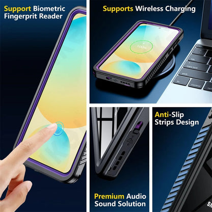 Vízálló tok Samsung Galaxy S25 S931-hez, ShellBox, Fekete