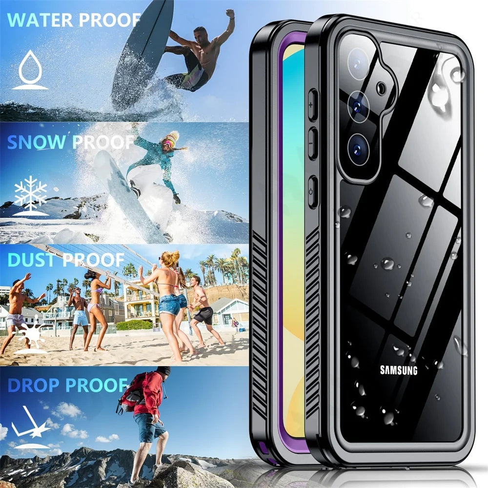 Vízálló tok Samsung Galaxy S25 S931-hez, ShellBox, Fekete