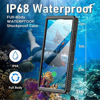 Waterproof Case for Samsung Galaxy S25 Ultra S938, ShellBox, Black