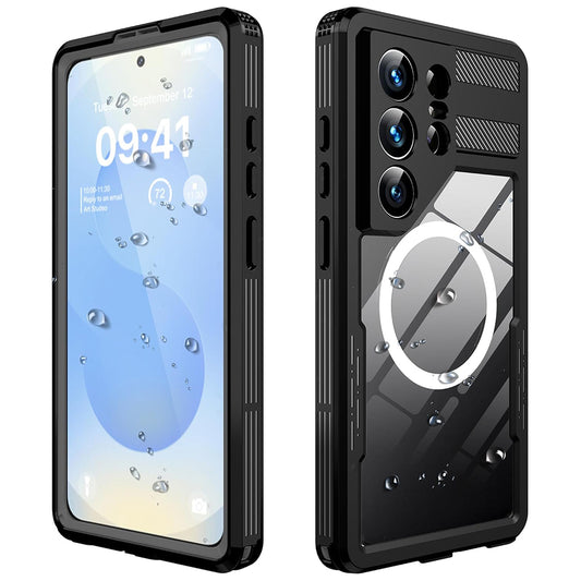 Waterproof tok Samsung Galaxy S26 Ultra-hoz, ShellBox, Fekete