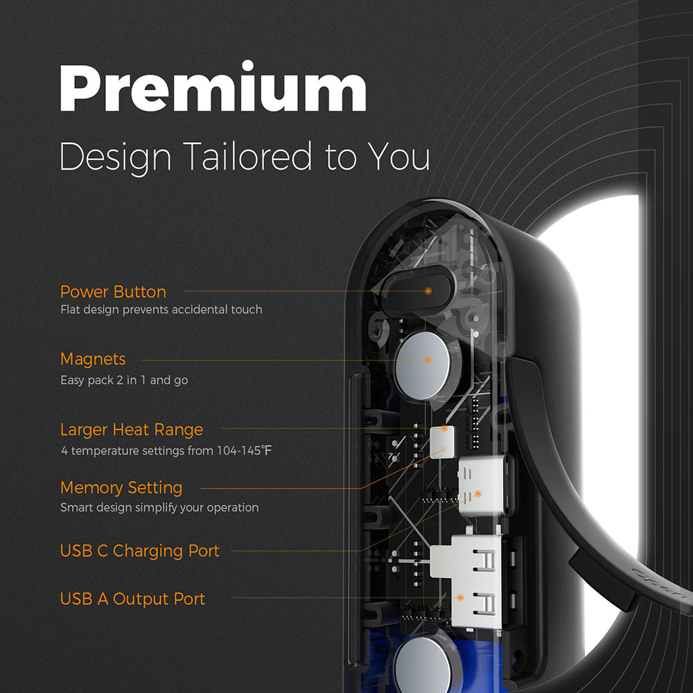 Ocoopa UT2s kézmelegítő, fekete