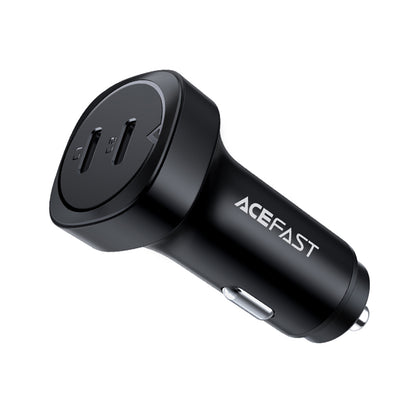 Acefast B2 autós töltő, 72W, 3A, 2 x USB-C, Fekete