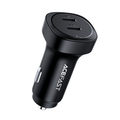 Acefast B2 autós töltő, 72W, 3A, 2 x USB-C, Fekete