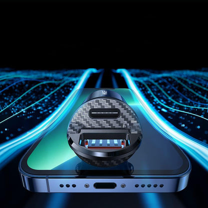 Ainope autós töltő, 30W, 5A, 1 x USB-A - 1 x USB-C, fekete