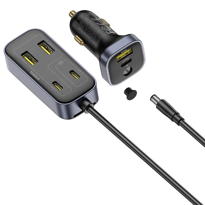 Baseus BackseatPal L1 autós töltő, 110W, 3A, 3 x USB-A - 3 x USB-C, Fekete C00081100121-00