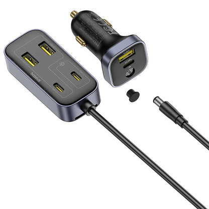Baseus BackseatPal L1 autós töltő, 110W, 3A, 3 x USB-A - 3 x USB-C, Fekete C00081100121-00