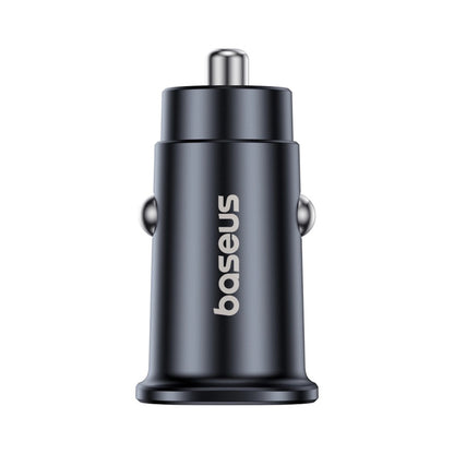 Baseus GoTrip autós töltő, 30W, 3A, 1 x USB-A - 1 x USB-C, Fekete