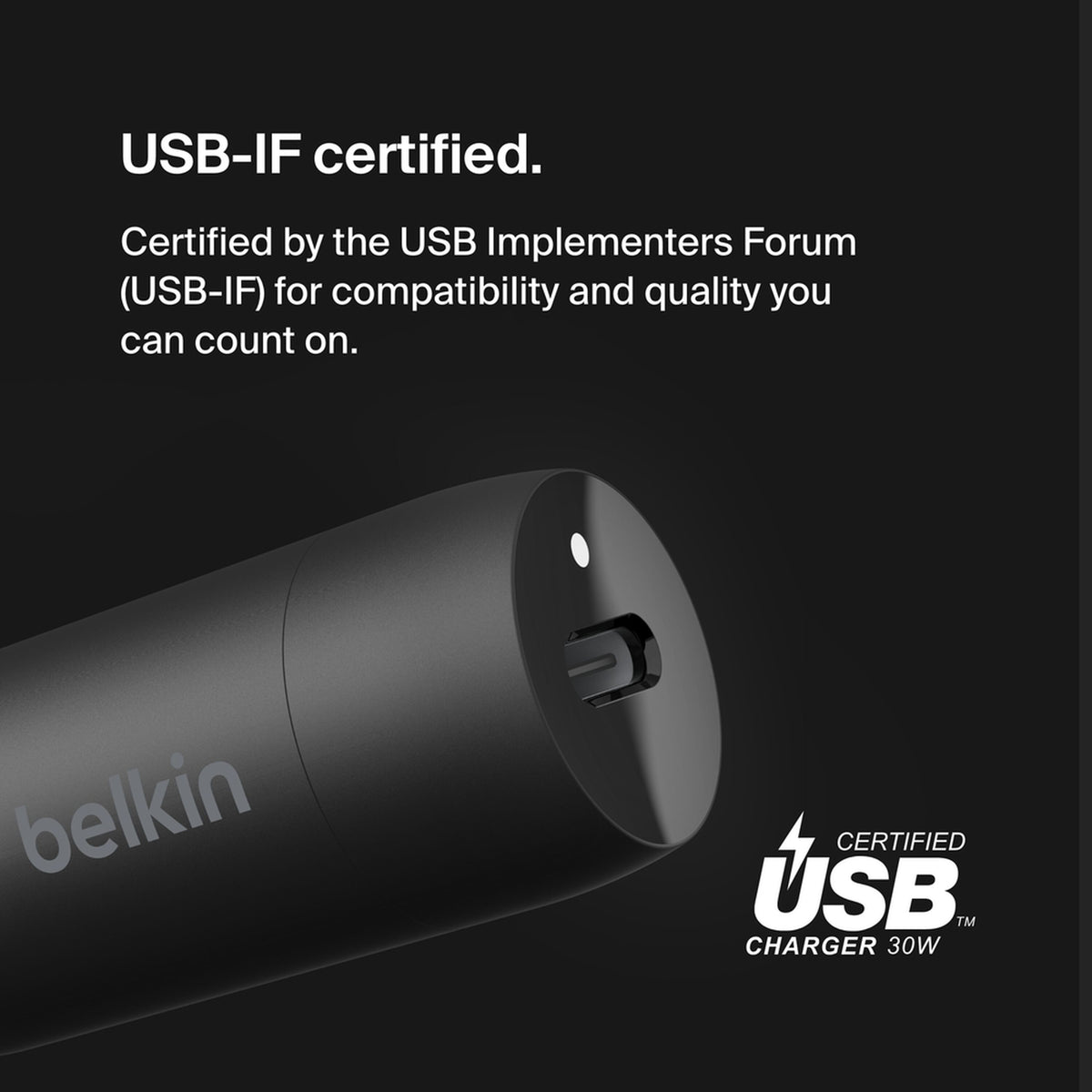 Belkin BoostCharge autós töltő, 30W, 3A, 1 x USB-C, fekete CCA004btBK