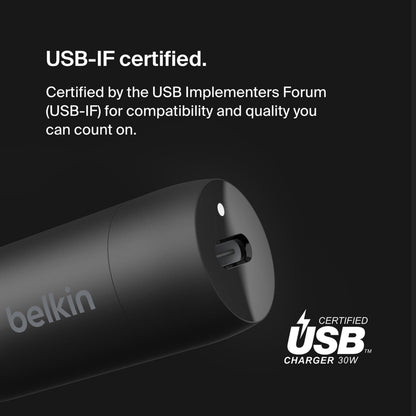 Belkin BoostCharge autós töltő, 30W, 3A, 1 x USB-C, fekete CCA004btBK