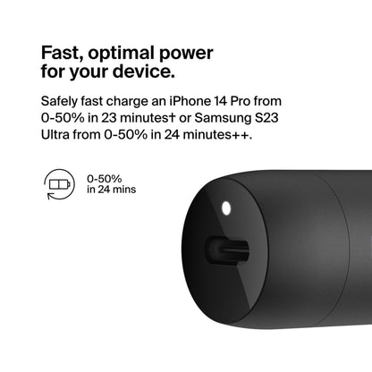Belkin BoostCharge autós töltő, 30W, 3A, 1 x USB-C, fekete CCA004btBK