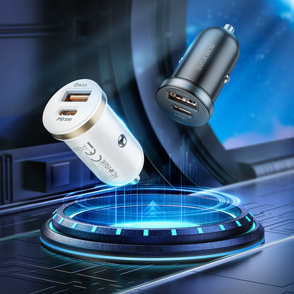 Autótöltő Borofone BZ22 Scenery, 30W, 3A, 1 x USB-A - 1 x USB-C, Fekete 