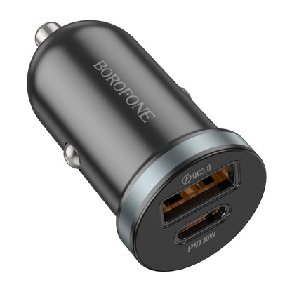 Autótöltő Borofone BZ22 Scenery, 30W, 3A, 1 x USB-A - 1 x USB-C, Fekete 