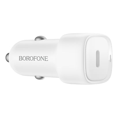 Borofone BZ34A Cloud Car Charger, 20W, 3A, 1 x USB-C, White