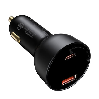 Autós töltő USB-C kábellel Baseus Superme, 100W, 5A, 1 x USB-A - 1 x USB-C, Fekete TZCCZX-01