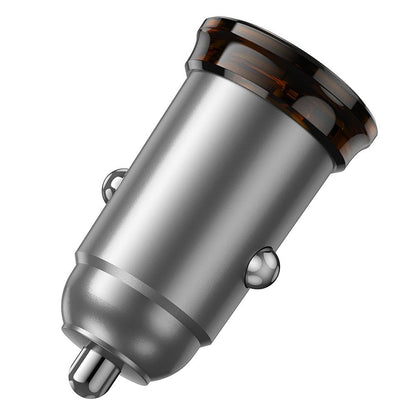 Autós töltő USB-C kábellel HOCO NZ16A, 43W, 3A, 1 x USB-A - 1 x USB-C, Szürke