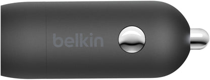 Car Charger With USB-C Cable Belkin BoostCharge, 30W, 3A, 1 x USB-C, Black CCA004bt1MBK-B6