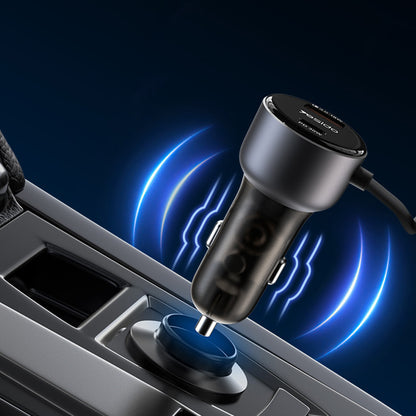 Autós töltő Lightning kábellel Yesido Y57, 50W, 3A, 1 x USB-A - 1 x USB-C, Fekete