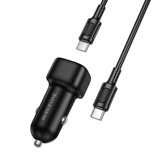 Autós töltő USB-C kábellel Borofone BZ34B Cloud, 20W, 3A, 1 x USB-A - 1 x USB-C, Fekete