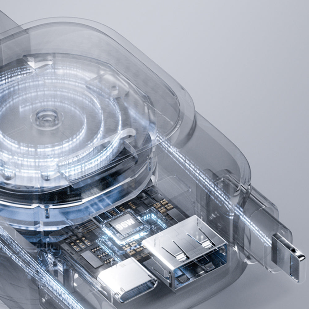Autós töltő USB-C / Lightning Lisen kijelzővel, 96W, 3A, 1 x USB-A - 1 x USB-C, Fekete YL0224080017