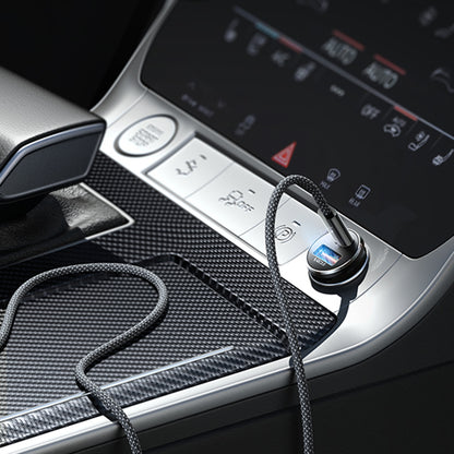 Lisen autós töltő USB-C kábellel, 83W, 3.25A, 1 x USB-A - 1 x USB-C, ezüst YL0223110003