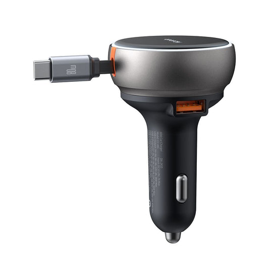 Autós töltő USB-C kábellel McDodo CC-4850, 80W, 3A, 1 x USB-A - 1 x USB-C, Fekete