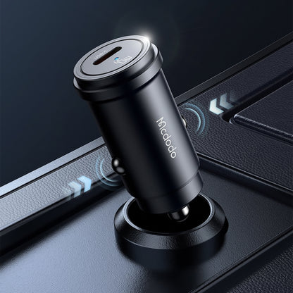 Mcdodo CC-7495 USB-C Kábeles Autós Töltő, 45W, 3A, 1 x USB-C, Fekete