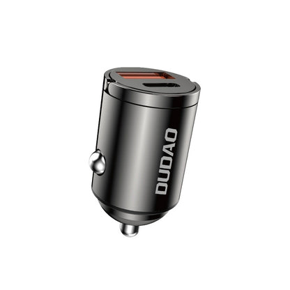 Dudao R3MAX autós töltő, 48W, 3A, 1 x USB-A - 1 x USB-C, Fekete