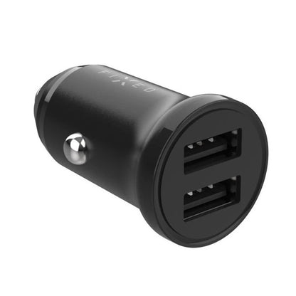 Fixed autós töltő, 15.5W, 3A, 2 x USB-A, Fekete