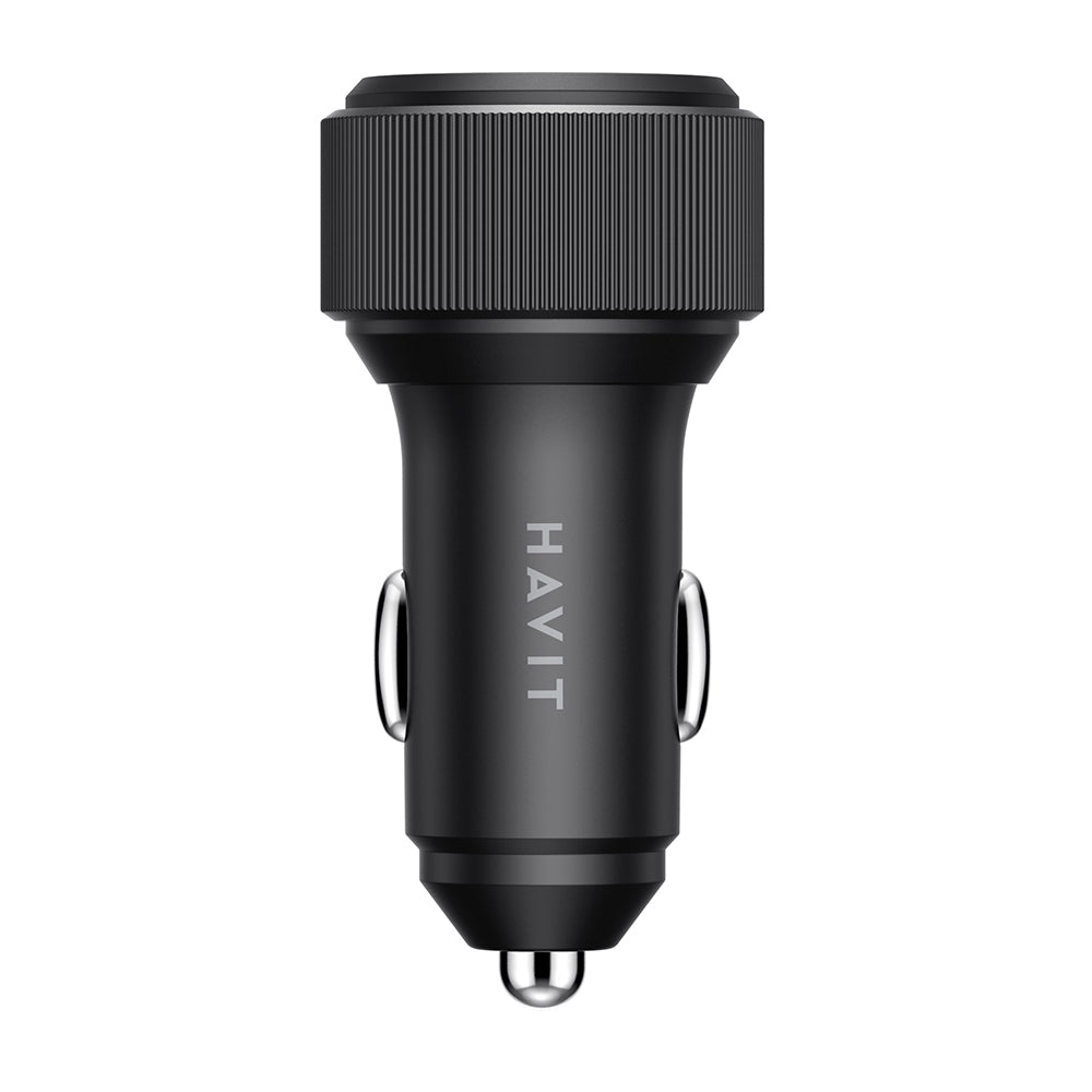 HAVIT CC2014 autós töltő, 30W, 3A, 2 x USB-C, Fekete