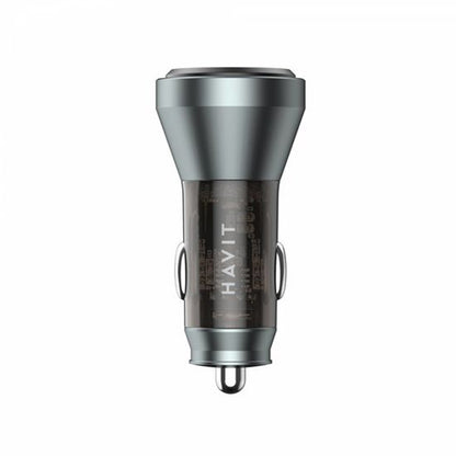 HAVIT CC2017 Autós Töltő, 45W, 3A, 1 x USB-A - 1 x USB-C, Fekete-Kék