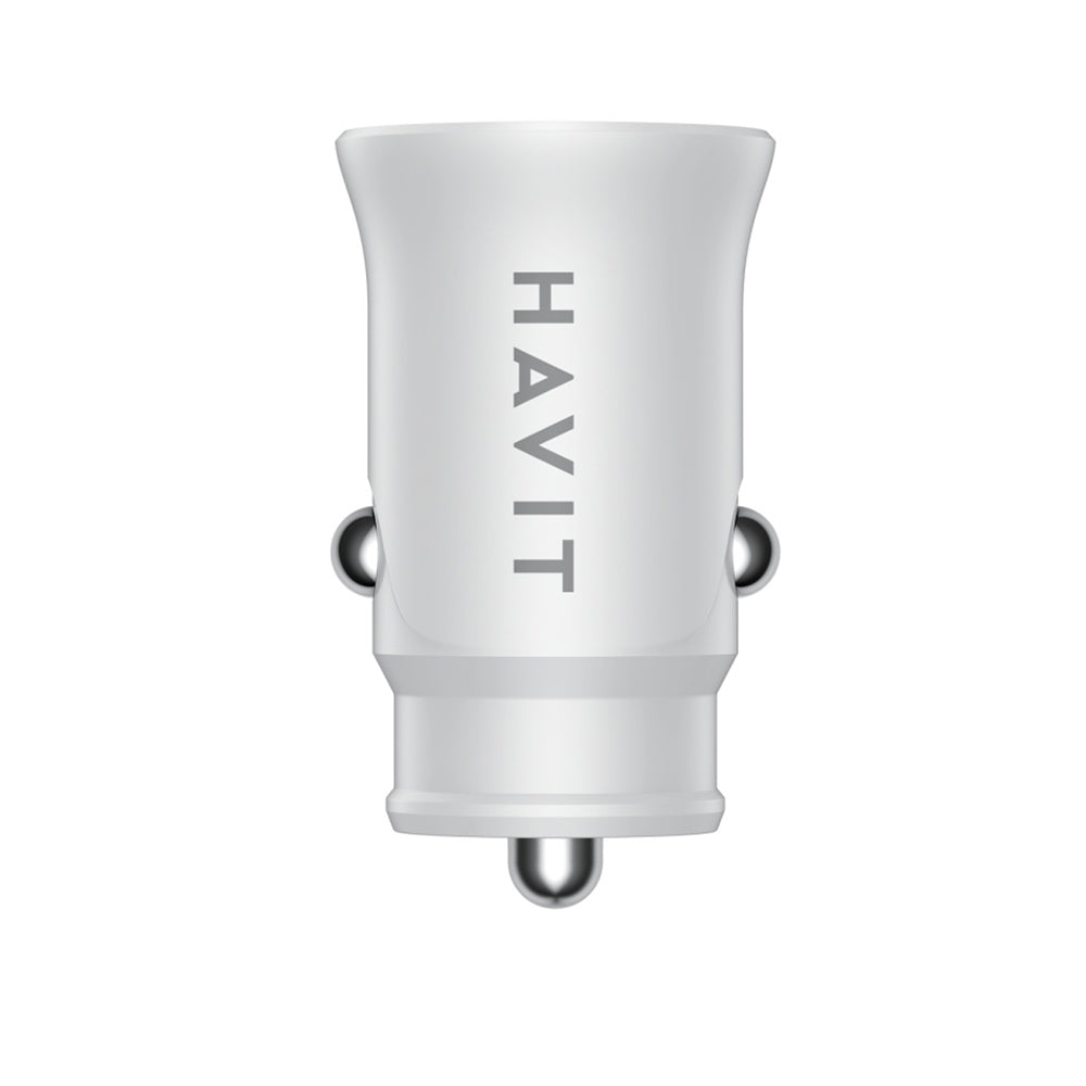 HAVIT CC2022 autós töltő, 20W, 3A, 1 x USB-A - 1 x USB-C, Fehér