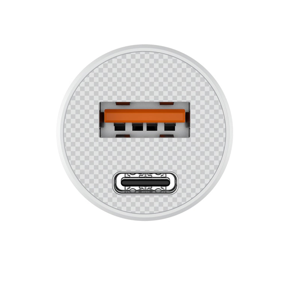 HAVIT CC2022 autós töltő, 20W, 3A, 1 x USB-A - 1 x USB-C, Fehér